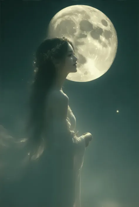 When Artemis, the goddess of the moon, was a bright girl with a cute smile