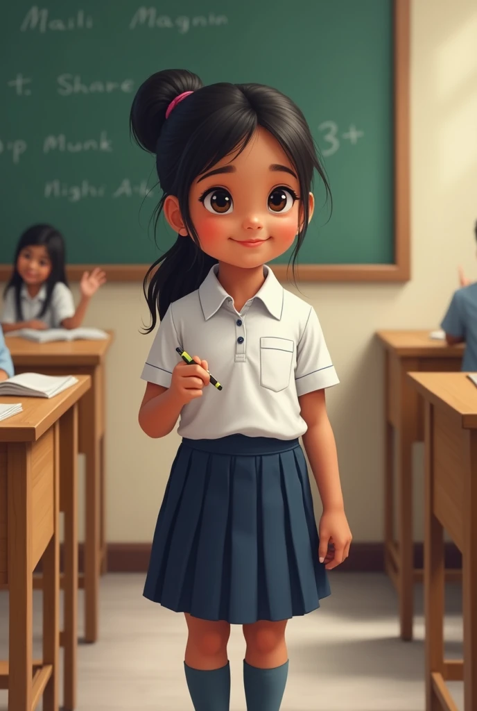 School uniform indian girl haircut