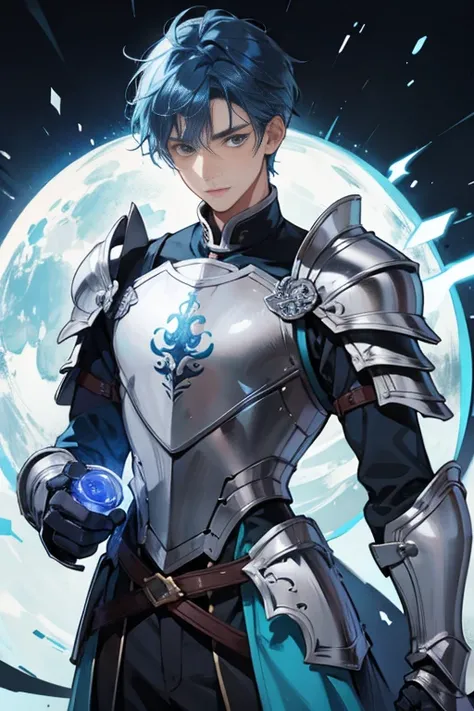 male　１６age　Blue Hair　Magic Armor