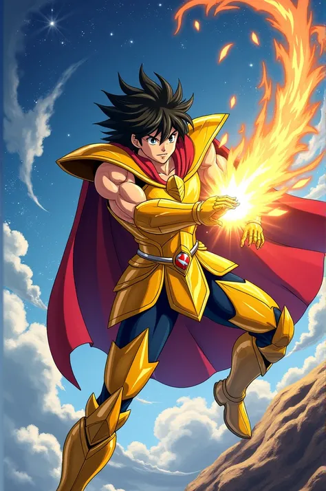 Seiya, from Knights of the Zodiac, using his scam Meteors of Pegasus.hd