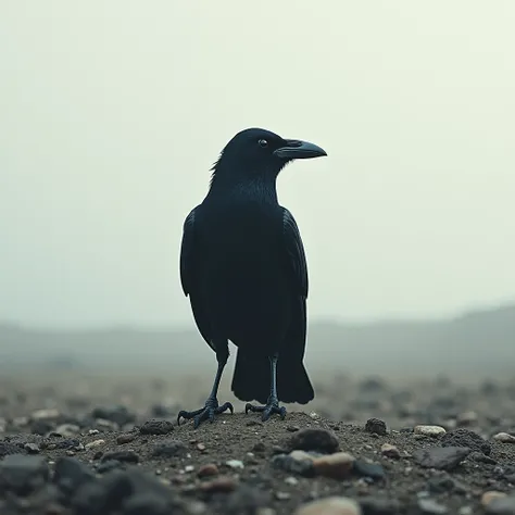 crow on land