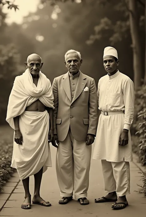 Gandhi, Quad , Alama Iqbal, and nehru in the same photo All three