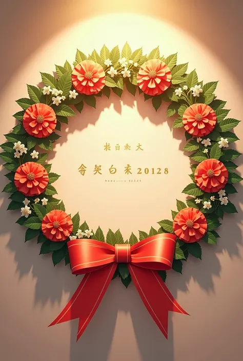  Put the phrase inside the congratulatory wreath. The phrase to include  " Seohyeon-dong Fire Moth hits the big hit "