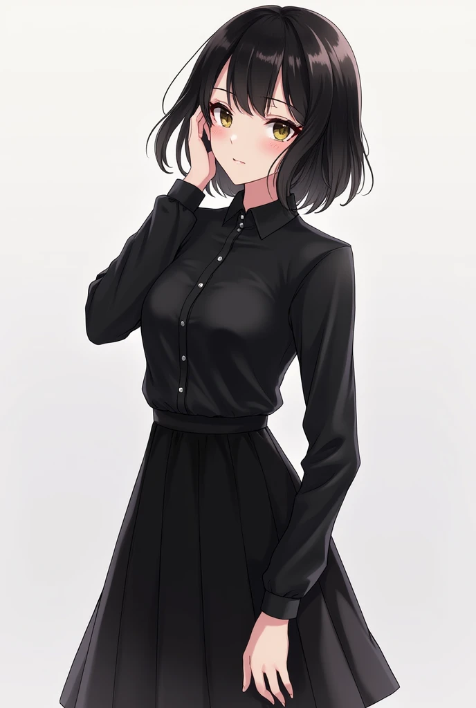 Intellective , 최High definition, Korean webtoons,Web novel주인공, researcher, High definition,  head to the middle,  romance fantasy , Web novel, 20 year old beauty ,  Black hair and eyes , short haired , black shirt and black skirt,  Elegance,  attractive , ...