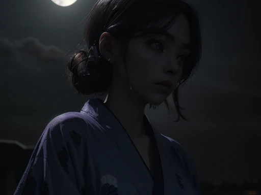 evening drink,((yukata)),(Intense Shadows:1.3),water vapor,( horror style ),(curse:1.3),(soul:1.3),(ultra  realistic  8k cg,  RAW photo,  top quality , masterpiece:1.2), high-resolution raw color photos , professional photos ,( realistic , photo- realistic...