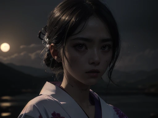 evening drink,((yukata)),(Intense Shadows:1.3),water vapor,( horror style ),(curse:1.3),(soul:1.3),(ultra  realistic  8k cg,  RAW photo,  top quality , masterpiece:1.2), high-resolution raw color photos , professional photos ,( realistic , photo- realistic...