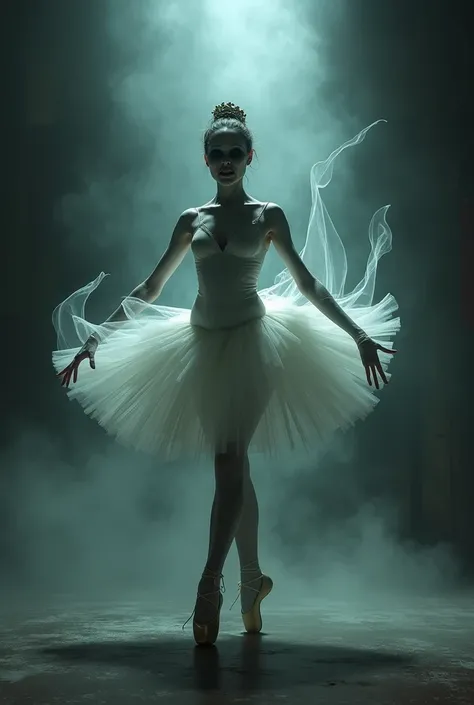 Scare in ballet costume