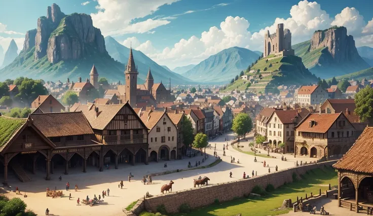 a town, of the years when dragons ,  existed precisely at a fair where you could appreciate the happiness of its population