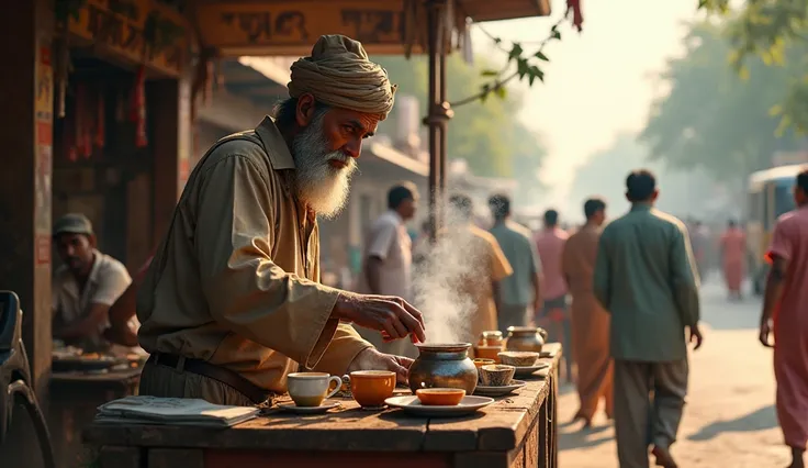 Background: रोड़ के किनारे, एक चाय की दुकान 

Emotive Element: एक चायवाले ने रच दी इतिहास की कहानी 