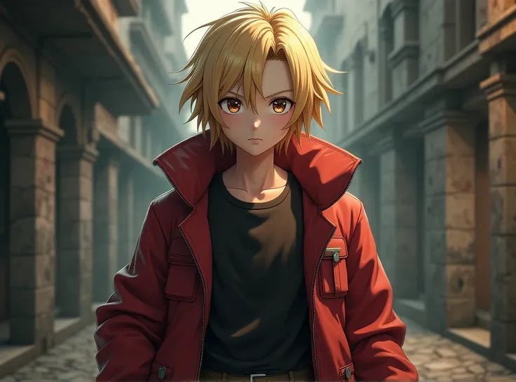 Edward Elric, full length portrait, determined gaze, 3d style, soft light, hdr, intricate details