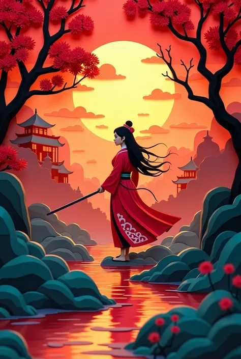 A mesmerizing paper-cut animation of the iconic tale of Mulan comes to life on the screen. Every delicate detail meticulously crafted out of paper unfolds before your eyes, showcasing the determined spirit of Mulan. The intricate paper scenes blend vibrant...