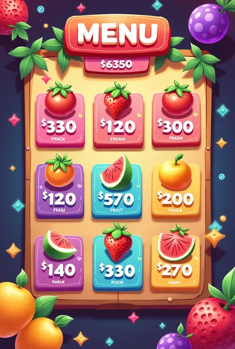 Blox Fruit price 
menu poster 