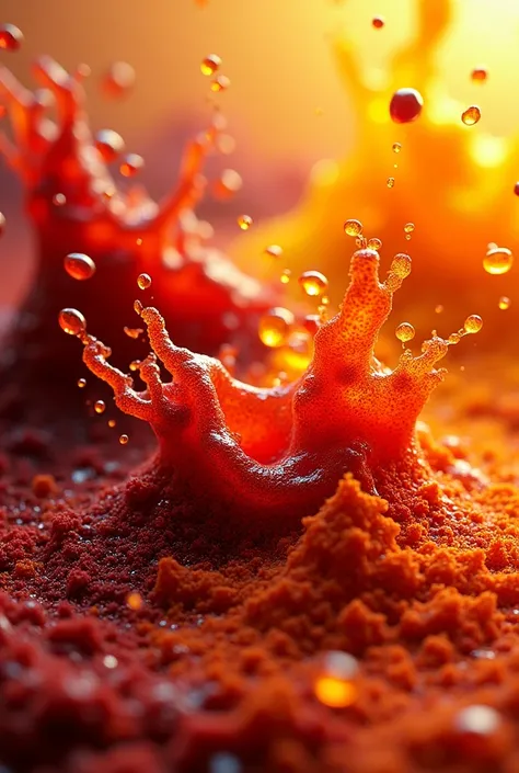 Chamoy and Tajin scattered liquids 