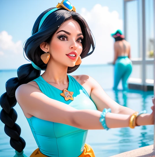  Dazzling Princess Jasmine, 8k photo, in action,  photo.