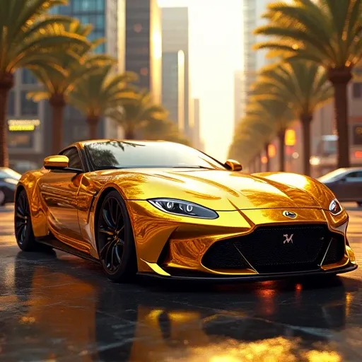 Golden car