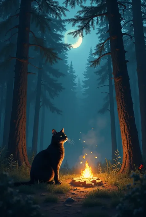  Mysterious Forest and Cat Adventure

One day, a cat named Murzik went to the forest.  He was curious and wasnt afraid of new adventures ,  but that day , Alas,  his curiosity played a cruel joke on him .  He went too far far from home and soon found himse...