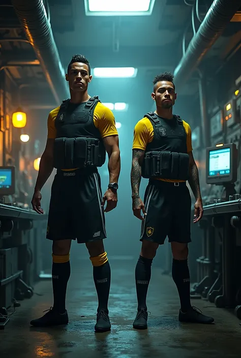 Ronaldo and neymar in under ground base
