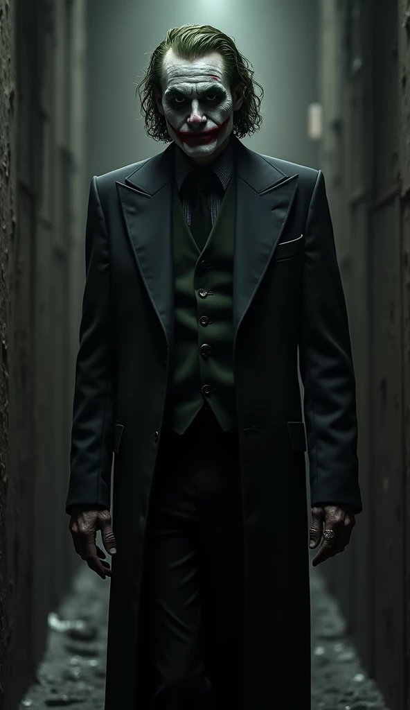 Joker in a black suit 