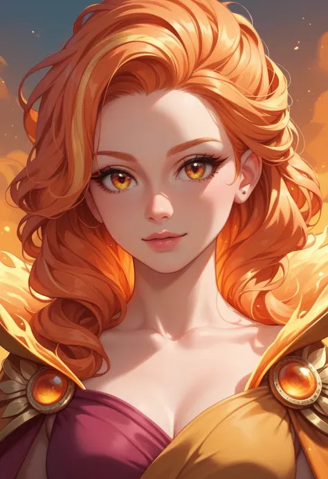 score_9, score_8_up, score_7_up, beautiful, perfect eyes, Solar Flare eyes, Fiery Orange, Golden Dwarf, Shimmering Cape, Golden Sun eyes