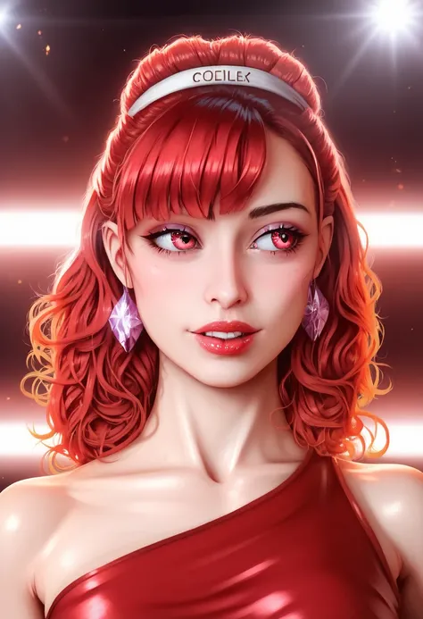 (best quality, 4k, 8k, high resolution,masterpiece:1.2),ultra-fast,(realistic, fotórealistic,fotórealistic:1.37),HdR,studio lighting,very detailed face and body,portrait,cinema lighting,dramatic lighting,warm color tones,dramatic colors She is wearing an s...