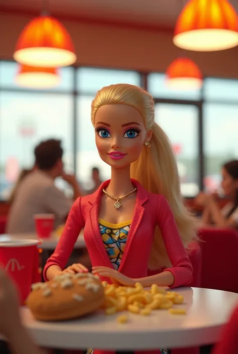 Barbie mangia al mc donalds