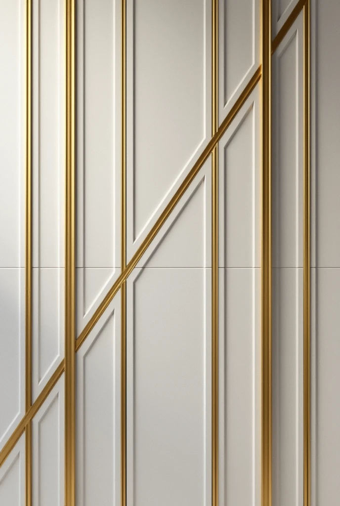 wall with maromol spc panel with gold profiles