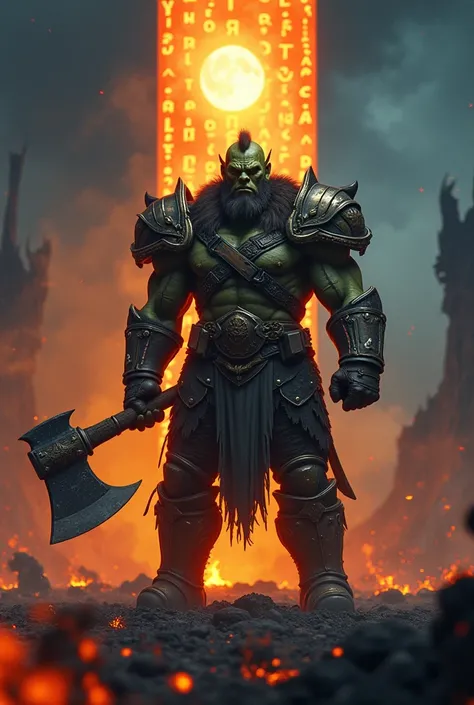 A triptych of three characters framed in glowing runes and smoke:
A proud orc warrior clad in battered armor, holding a massive axe, standing in a field of smoldering ash.
A ranger mid-hunt, manipulating shadows, under a moonlit sky.
A holy paladin kneelin...