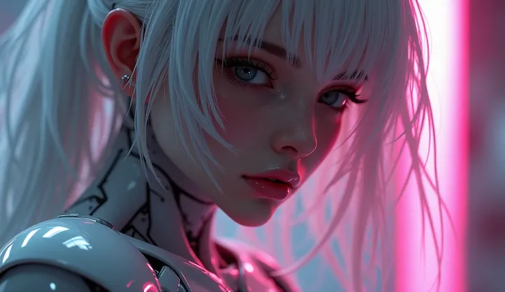 (masterpiece:1.2,Highest quality,Highest quality,Very detailed:1.2),8k,wallpaper,(1 female),(Beautiful female cyborg:2.0),(Female Cyborg Dancer 2.0),(White Hair:2.0),(Super sexyなボディスーツ:2.0),(Sexy look:2.0),(Beautiful Face:2.0),(Beautiful Eyes:2.0),(Very de...