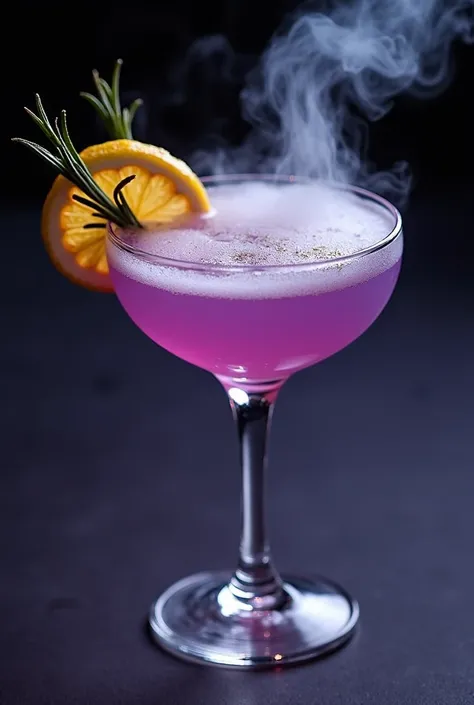 Name: The Midnight Swing

Description:
A mesmerizing cocktail with shifting colors and a smoky, speakeasy-style reveal, perfectly embodying the mystique and drama of the Roaring 20s.

Ingredients:
	•	Base Spirit: A mix of gin and violet liqueur, giving the...