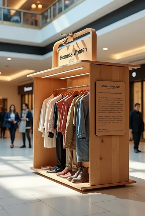 Homeless womens clothing kiosk to put in mall corridors 