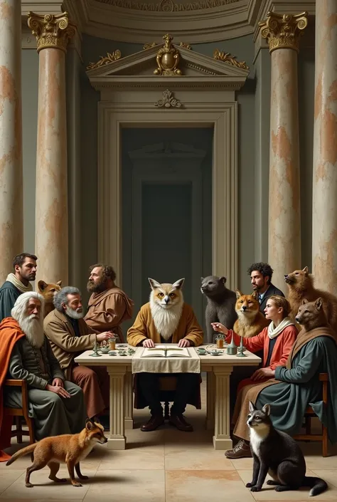 The School of Athens with in place of all the animal philosophers 