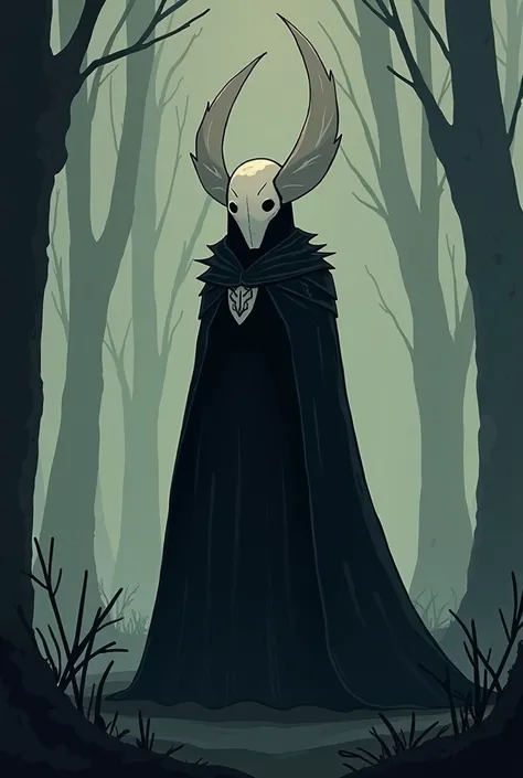 Personagem de um jogo 2d do estilo do jogo hollow knight, as simple as possible with mask.
