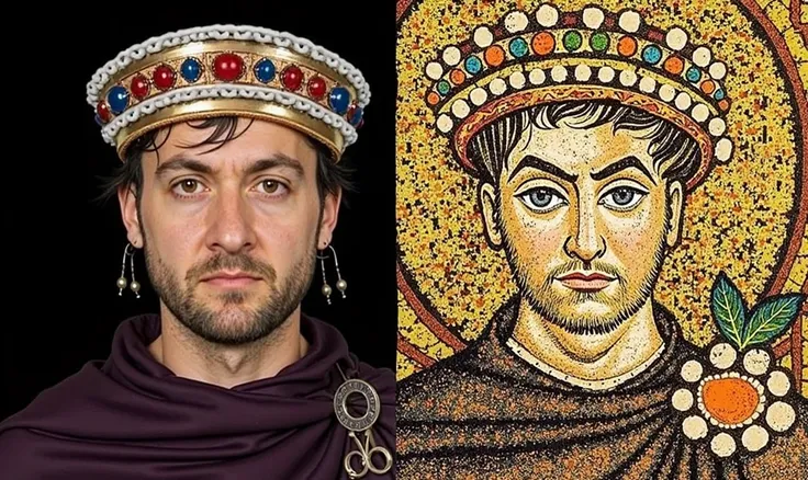 make the image of Justinian more realistic 