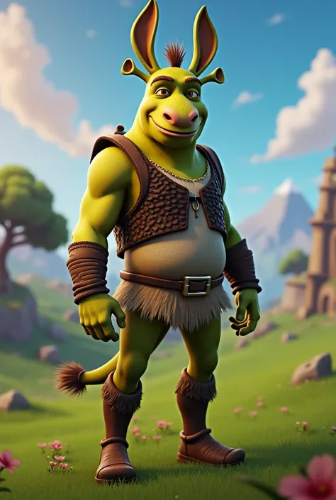 Fortnite donkey face skin from the movie Shrek 