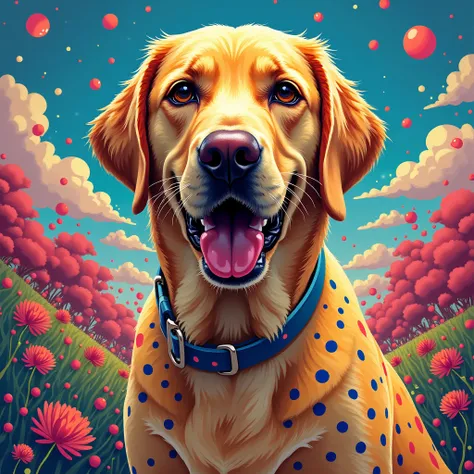 Labrador retriever　Yayoi Kusama taste