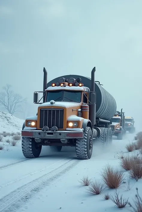  You lead a convoy of armored and armed trucks along a road through the icy landscape,  in a race against each other and against time .  The state of your motorized convoy ,  the condition of its crew and the load are important for the success of your ice-...