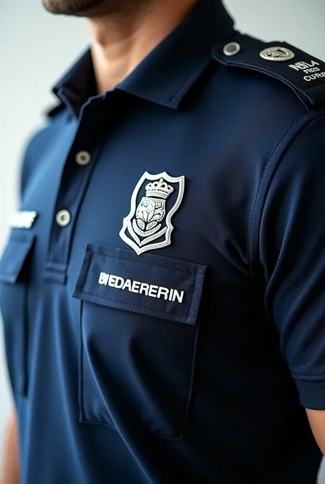 Écriture gendarmerie sur le polo