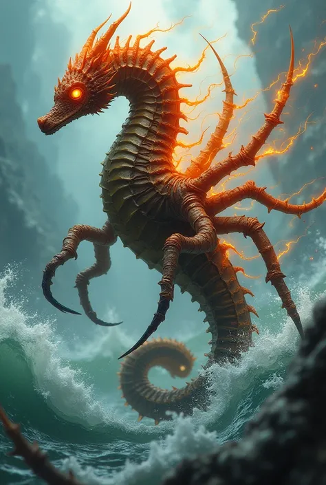 Sea horse into scorpion hydride monstrous ficres danger