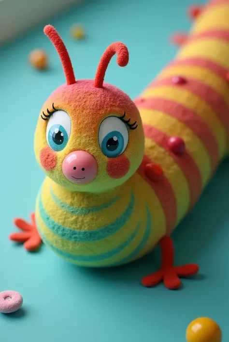 Would you draw a caterpillar toy that wraps around the outside of the hose of the rens oxygen mask 