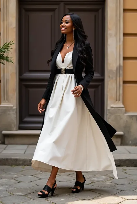 une africaine belle habiller d Un robe noire Blanc et chaussures qui vas avec son look,qui tiennent une pancarte qui est écrit en français, réabonner vous et bénéficiez tout les chaînes canal+de 30jour ,64731212-
63777791Résolution Haute, Cheveux Longs, Ré...