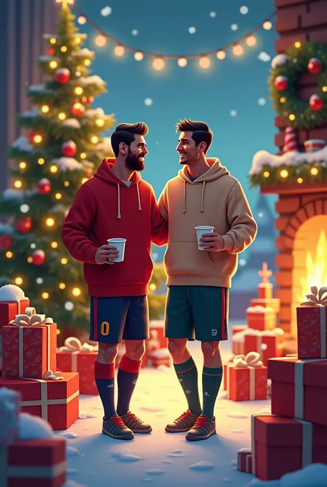 Messi and Ronaldo christmas vibe 
