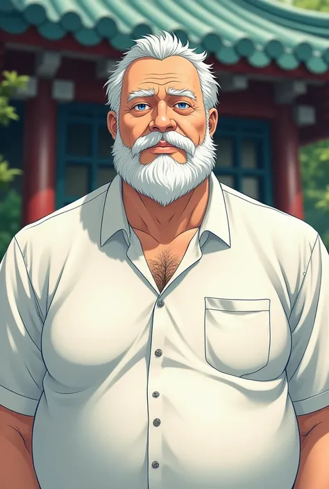 ( ð²ññððºððððµ ðºð°ñðµññð²ð¾ ,  masterpiece fails, Japanese anime , Two-dimensional,  beautiful eyes ,  extremely detailed background , 8k wallpaper,  very detailed face ) Uncle,  slightly plump body ,  strong muscles , beard,  eyes full of hope , bright e...