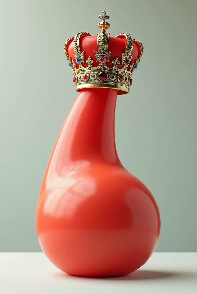 Rubber cock with royal crown