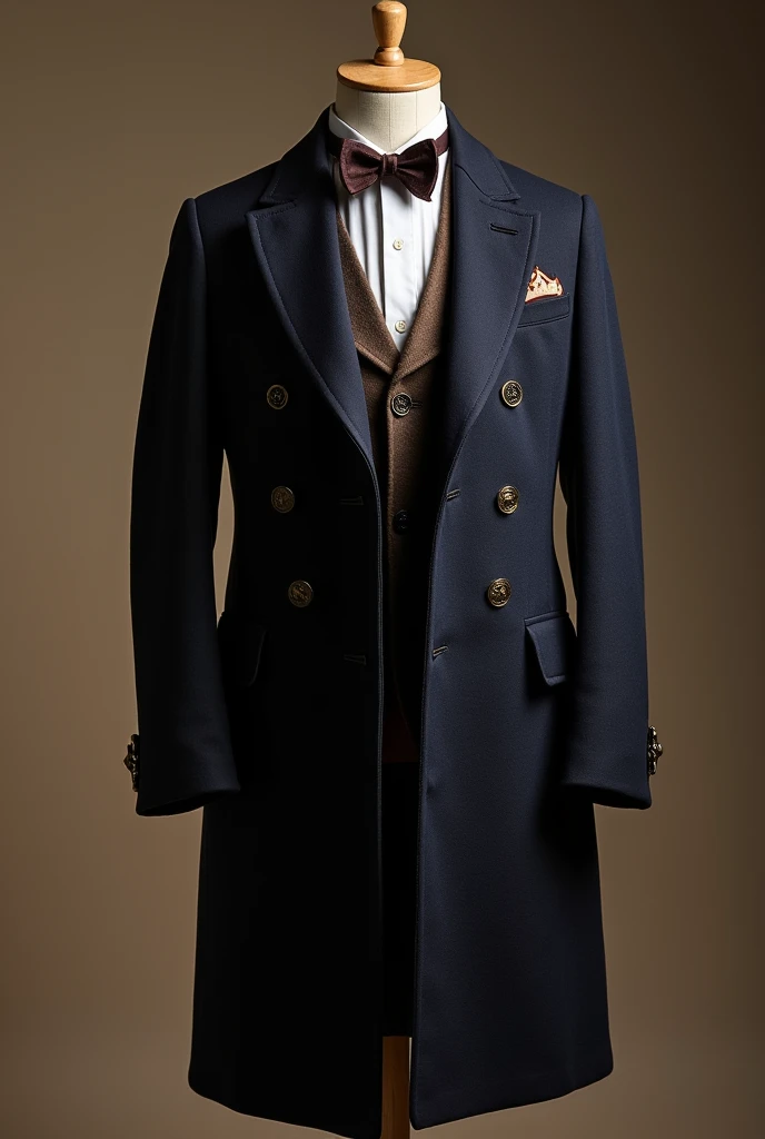 A men coat kit like kings man movie with brand name called "croton crown"