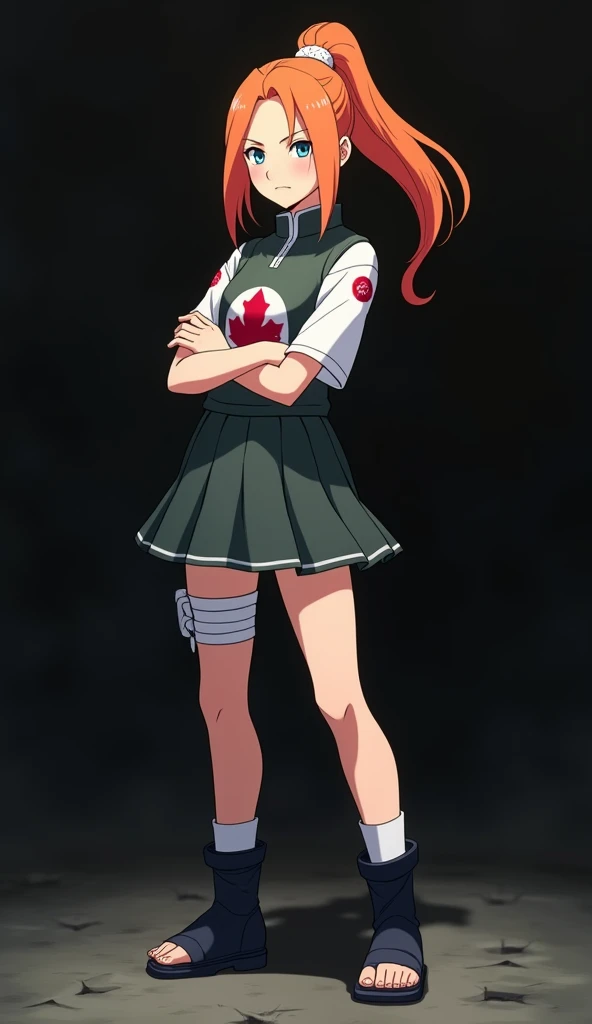 Female character created by Mikio Ikemoto and made by Studio Pierrot, a girl with a slender and beautiful appearance, full body, fire-colored orange hair and very smooth with two white locks highlighted on the front, similar to those of Rogue from the X-Me...