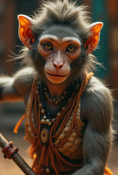 Female monkey dancer face