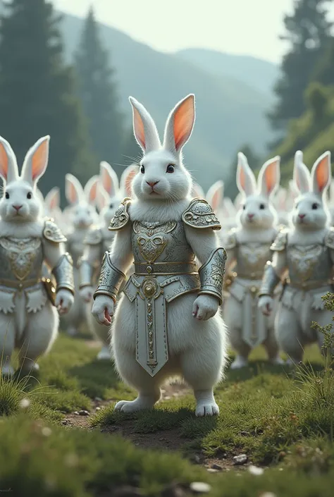 Army of White Warrior Rabbits