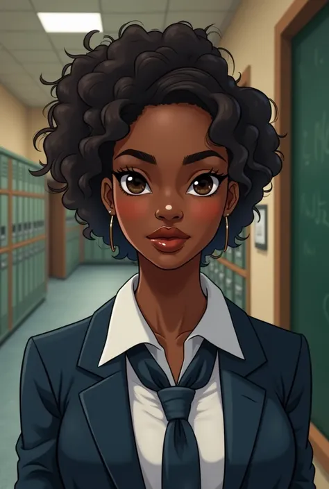 black woman in school uniform