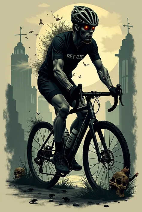 Plague-themed cycling logo