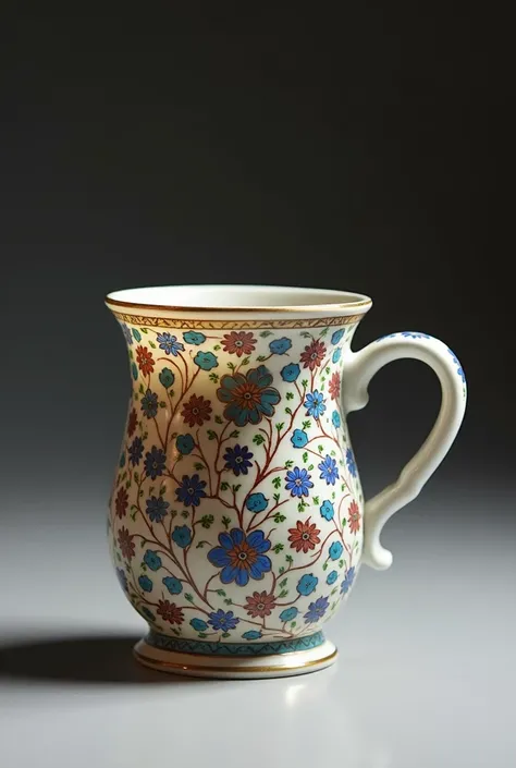  Turkish tea cup — a mixture of porcelain and glass, a slave adapted for Uzbeks is painted without a holder